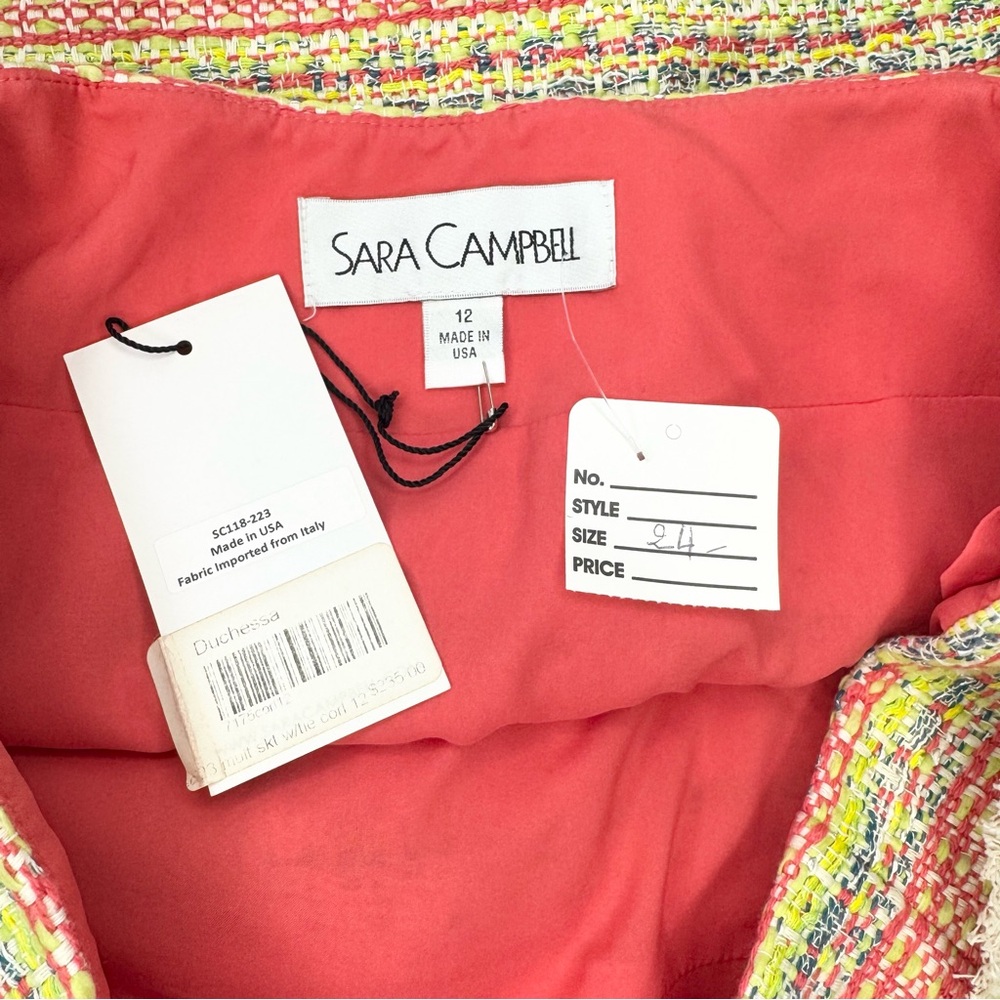 Sara Campbell “Duchessa” Multicolor Tweed Mini Skirt Size 12 - Picture 5 of 6